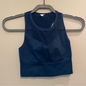 JoyLab Blue Racerback Crop Top